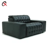 Leather pouvwa chèz recliner