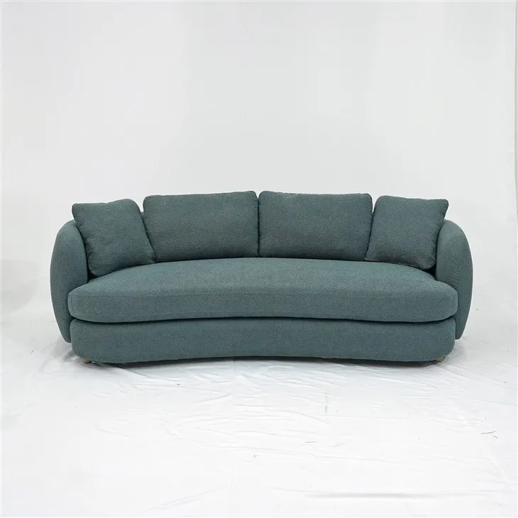 Green velours koube sofa